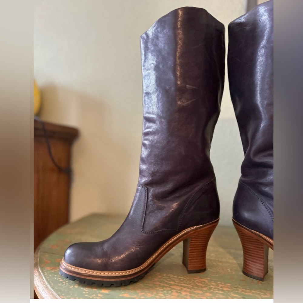 Frye Leather Boots /Dark Brown/ Size 10 - Picture 3 of 12